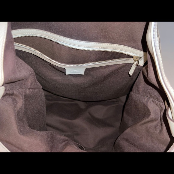 White Gucci Canvas Hobo Bag and Wallet Set - Picture 10 of 13